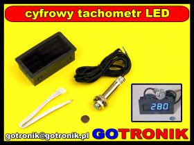 Tachometr cyfrowy LED - licznik obrotów