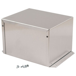 Hammond 1411FBPU Utility Metal Flanged Case 152x127x102mm Aluminium Natural