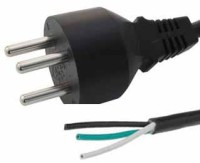 KAB45.69IZ-2 Kabel zasilający z wtykiem izraelskim, długosć 2m, bez drugiej końcówki