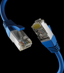 EC020200237 Patch cable, Cat.8.1, S/FTP PiMF, 2000 MHz, 2 m, blue