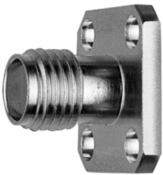SMA flange socket 50 Ω, straight, 100024713
