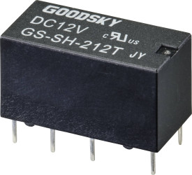 GoodSky GS-SH-212T Przekaźnik SMT 12 V/DC 2 A 2 zestyki przełączne 1 szt. tuba