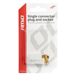 Zestaw końcówek konektorów płaskich męski/żeński + kostka 1PIN wtyk/gniazdo AMIO