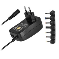 Zasilacz N3112 uniwersalny 1,5A Impulsowy 3/4,5/6/7,5/9/12V Max.1500mA