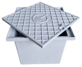 Puszka do złącza odgromowego uziomowego IK10, 200x200x165mm z dnem