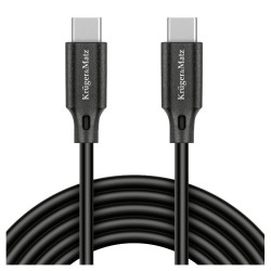 Kabel USB-C Wtyk-Wtyk 1m USB2.0 K&M Type-C/Type-C 100W 20V/5A PD