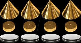 205044 Spikes/absorbers, four-pack, brass