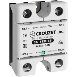 Crouzet 84137130N SSR 75A 660V AC for Heating and Lighting Applications