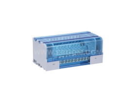 Blok rozdzielczy 4-biegunowy 1x11,5 mm2+3x8,5 mm2+8x7 mm2 160A TH35 niebieski EBR2 4-12/160 R33RA-02020300501 ERGOM