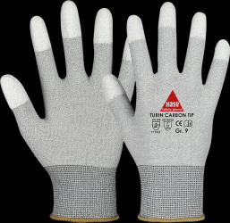508240 10 Assembly gloves, Turin Carbon Tip, size 10