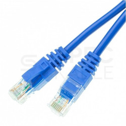 Patchcord UTP kat.5e kabel sieciowy LAN 2x RJ45 linka niebieski 10m ATEL