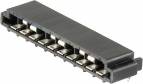 FFC connector, 10 pole, 1 row, pitch 2.54 mm, solder pin, tin-plated, 6-520314-0