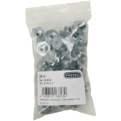 Pressol 16 813 Flat Lubricating Nipple M10 x 1-VZ G 1/8&#x27;&#x27; 25 pcs