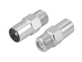 TV Adapter IEC wt/gn F antenowy