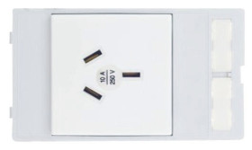 Złącze sieciowe Gniazdo Montaż na panelu 2P+E Typ I, australijskie/chińskie 10A