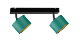 Spot Nowoczesny Abażur 2Xe27 Flow Green