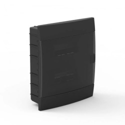 Rozdzielnica podtynkowa 24-modułowa 286x340,5x112,5mm czarna dymna 600.001.241 HOROZ ELECTRIC