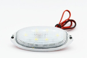 639LW-W kontrolka LED biała, owalna, zasilanie 12V