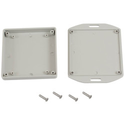 Hammond 1551XXFLGY Miniature Plastic Enclosure - Flanged 80 x 80 x 15 Grey