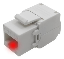 Moduł keystone z wbudowaną identyfikacją LED RJ45 UTP kat.6A nieekranowany beznarzędziowy WireArte