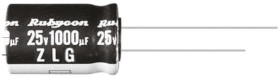Kondensator 330μF 25V dc Radialny, Otwór przelotowy Rubycon roztaw: 5mm 10 (Dia.) x 12.5mm