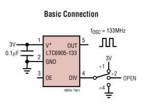 Fixed Frequency SOT-23 Oscillator