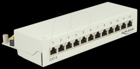 87292 Desktop Patch Panel 12 Port Cat.6 grey