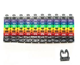 Oznaczniki przewodów 0-9 zatrzaskiwane 6mm2 (100szt)