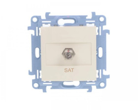 Simon 10 Gniazdo antenowe pojedyncze typu F kremowy CASF1.01/41