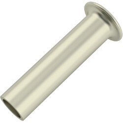 Tubular rivet, natural, hole Ø 2.5 mm, L 6 mm, brass, for wall thickness 0.3 mm, DIN 7340, 019.77.063