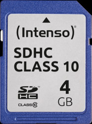 3411450 SDHC card, 4GB, Intenso Class 10