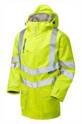 Coat Storm Hi Vis Yellow Breathable PU