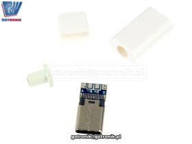 Wtyk USB C biała obudowa