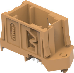 Plug, 12 pole, straight, 2 rows, brown, 1379114-3