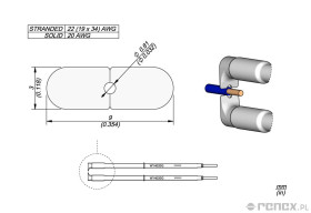 Grot JBC W14020G 0.81mm, do termicznego usuwania izolacji przewodów