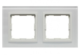 VENA2 Ramka podwójna szkło Xglass akrylowe białe + biały 5204182
