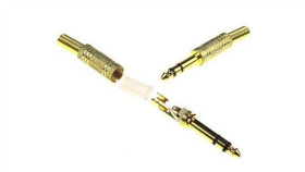 Wtyk Jack 6,3 Stereo Złoty