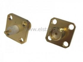 GN SMA żeńskie 50Ohm na panel kwadtat GOLD