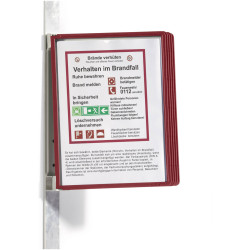 Durable 591403 Vario Display Board Red A4 Non-Reflective Easy to Mount