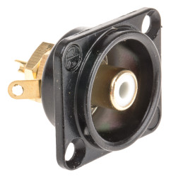 Gniazdo RCA Montaż na panelu Żeński, styki pozłacane 16A Neutrik