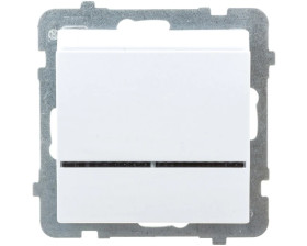 SONATA Łącznik hotelowy z podświetleniem pomarańczowym biały mat ŁP-15RS/m/75