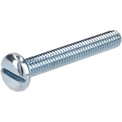 R-TECH 337195 Slotted Pan Head Machine Screws BZP M6 40mm - Pack Of 100