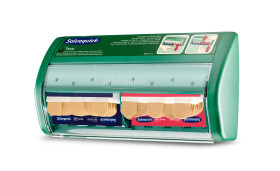 Dozownik plastrów i plastry, ABS, poliwęglan, Zielony, Dozownik plastrów