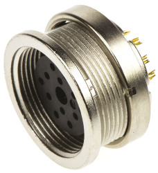 Złącze wielostykowe przemysłowe 12-pinowe M16, panelowe Gniazdo binder