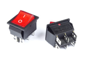 Przełącznik MK-621 KCD2-202N 230V AC podświetlany (ON)-OFF