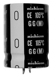 Kondensator 560μF 400V dc Zatrzaskowy Nichicon roztaw: 10mm 30 (Dia.) x 45mm