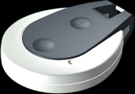 ABS remote control enclosure, (L x W x H) 56.8 x 44 x 14.5 mm, gray (RAL 7046), IP65, OV-IP/2.36