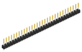 Pin header, 30 pole, pitch 2.54 mm, straight, black, 10053968