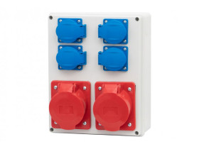 Rozdzielnica budowlana RB gniazda 16A/5 32A/5 4x250V IP44 R-240 F3.0100 F-ELEKTRO
