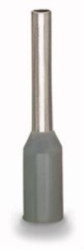 Insulated wire end ferrule, 0.75 mm², 16 mm/10 mm long, DIN 46228-4, gray, 216-242